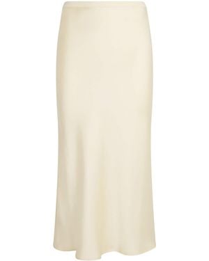 Anine Bing Silk Bar Midi Skirt - Natural