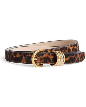 Rag & Bone Calf Hair Leopard Sasha Belt - Brown