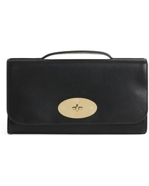 Mulberry Leather Lily Clutch Bag - Black