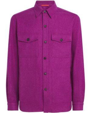 Isaia Cashmere Overshirt - Purple