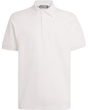Canali Cotton Polo Shirt - White