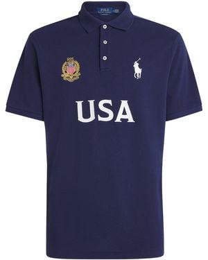 Polo Ralph Lauren Cotton Usa Polo Shirt - Blue
