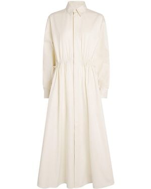Polo Ralph Lauren Cotton Cinched Maxi Shirt Dress - Natural