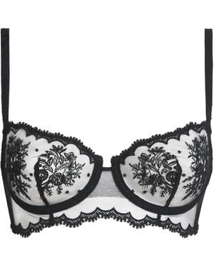 Simone Perele Lace Intrigue Half-Cup Bra - Black