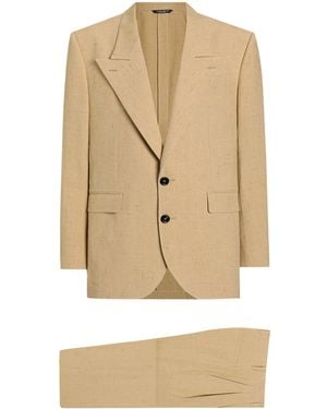 Dolce & Gabbana Linen-Silk Blend 2-Piece Suit - Natural
