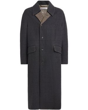 Our Legacy Mohair-Blend Single-Breasted Overcoat - Black