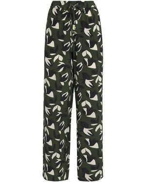 Matteau Silk Printed Pants - Black