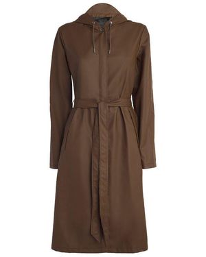 Rains Waterproof A-Line Rain Coat - Brown