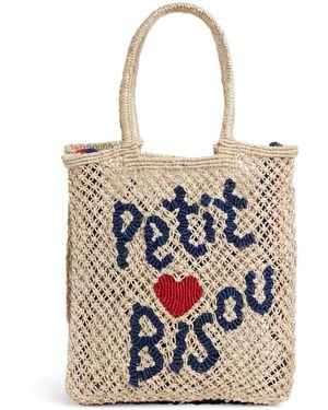 The Jacksons Jute Petit Bisou Lottie Tote Bag - White