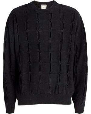 WOOYOUNGMI Wool-Blend Open Loop Jumper - Black