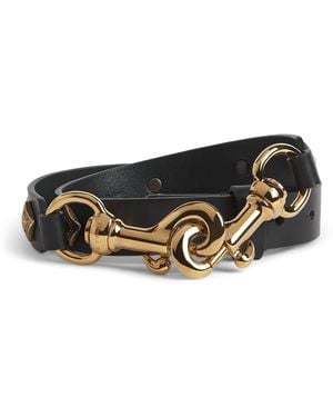 Etro Leather Studded Belt - Black