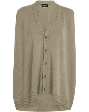 Eskandar Cashmere A-Line Cardigan - Green