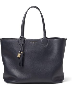 Aspinal of London Leather Hudson Tote Bag - Black