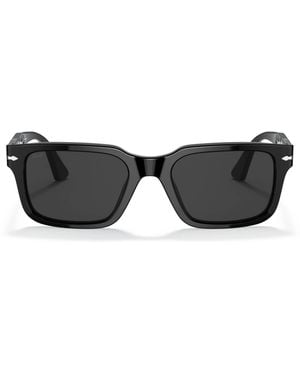 Persol Acetate Rectangle Sunglasses - Black