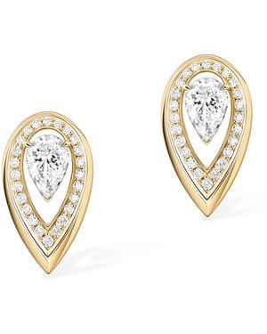 Messika Fiery And Diamond Stud Earrings - Metallic