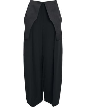Jean Paul Gaultier Bodysuit-Detail Tailored Pants - Black