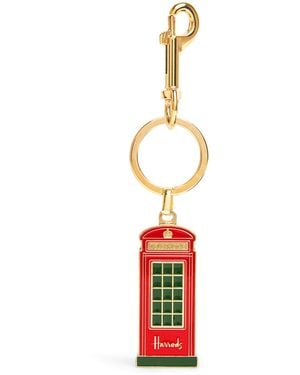 Harrods Telephone Box Keyring - White