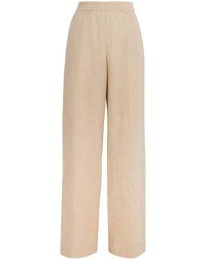 Eleventy Linen Wide-Leg Pants - Natural