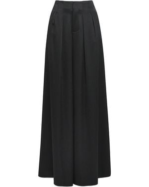 Alice + Olivia Pleated Eloise Wide-Leg Trousers - Black