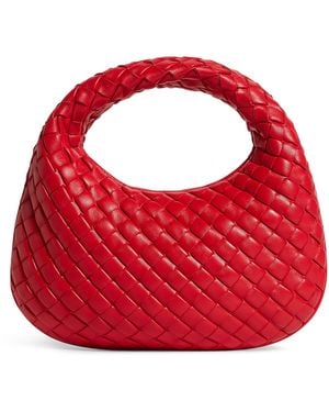 Bottega Veneta Baby Leather Veneta Shoulder Bag - Red