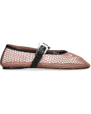 Paris Texas Mesh Sveva Ballet Flats - Pink