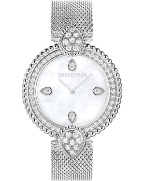 Boucheron Steel And Diamond Serpent Bohème Watch - Metallic