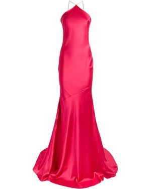 Alex Perry Silk Halterneck Gown - Pink