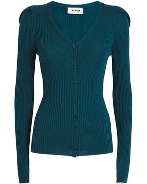 Aeron Wool V-Neck Leandra Top - Green