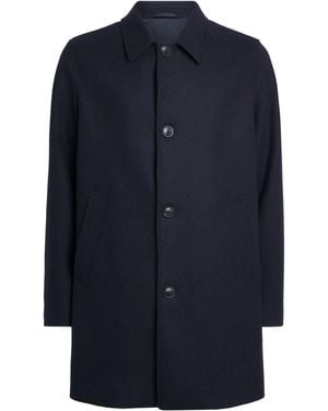 Herno Virgin Wool Coat - Blue