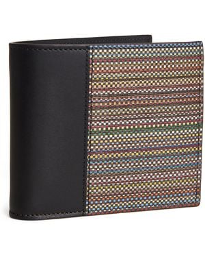 Paul Smith Leather Signature Stripe Wallet - Black