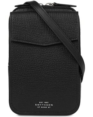 Smythson Leather Cross-Body Pouch - Black