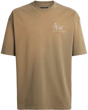 Amiri Cotton Studio Print T-Shirt - Brown