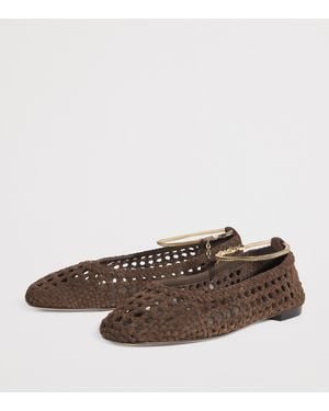 PAIGE Suede Juliette Ballet Flats - Brown