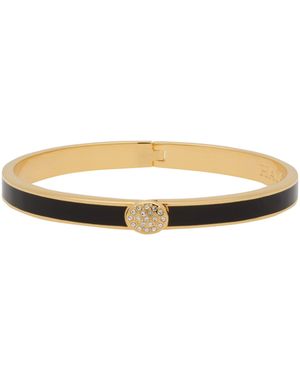 Halcyon Days Plated Crystal Button Bangle - Natural