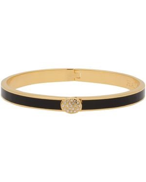 Halcyon Days Plated Crystal Button Bangle - Natural