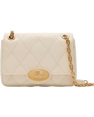 Burberry Small Calfskin Strand Shoulder Bag - Natural