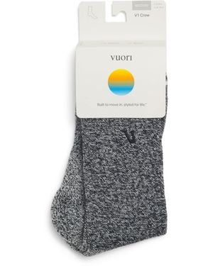 Vuori V1 Crew Performance Socks - Grey