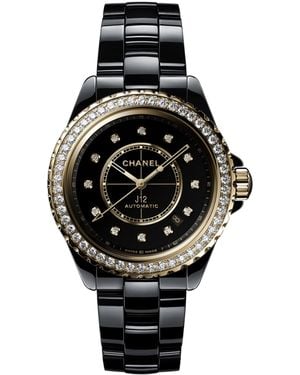 CHANEL Ceramic And Diamond J12 Calibre 12.1 Watch - Black
