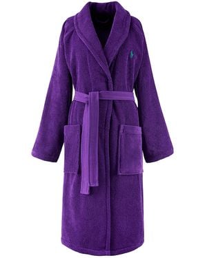 Ralph Lauren Home Polo Player Bath Robe - Purple