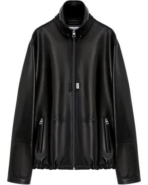 Loewe Leather Track Jacket - Black