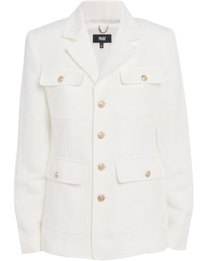 PAIGE Pocket-Detail Reign Blazer - White