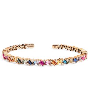 Suzanne Kalan Diamond And Sapphire Frenzy Bangle - Natural