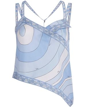 PUCCI Silk Iride Top - Blue