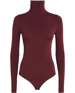 Wolford High-Neck Colorado Bodysuit - Purple