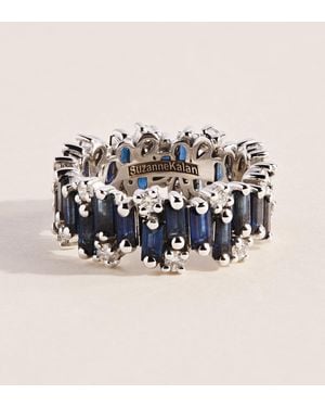 Suzanne Kalan Diamond And Sapphire Shimmer Audrey Ring - Blue