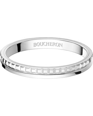 Boucheron Small Platinum Quatre Radiant Edition Wedding Band - Metallic