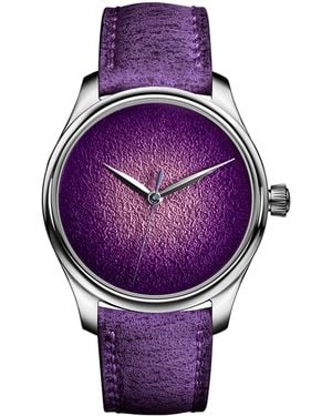 H. Moser & Cie. Stainless Steel Endeavour Centre Seconds Concept Watch - Purple