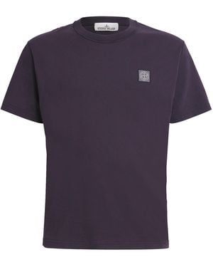Stone Island Cotton Logo T-Shirt - Blue