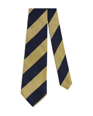 dunhill Mulberry Silk Stripe Tie - Blue