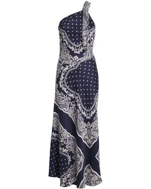 Sandro Bandana Print Maxi Dress - Blue